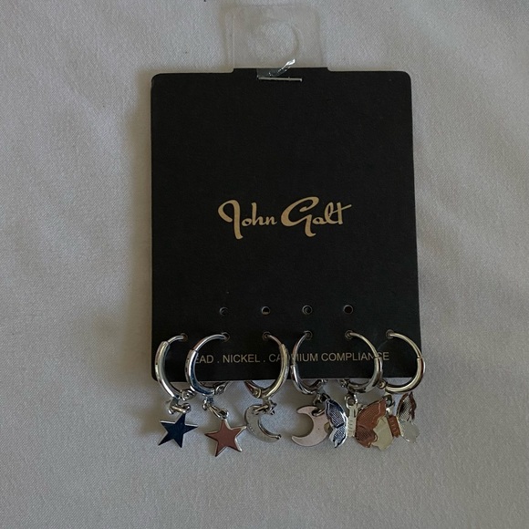 3 pairs of silver Brandy Melville Earings - Picture 1 of 1